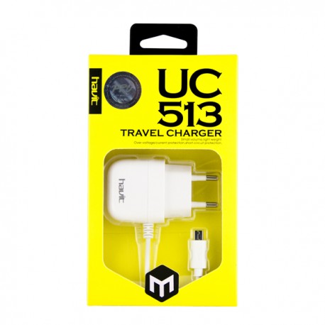 Cargador Microusb 1A UC513 Blanco