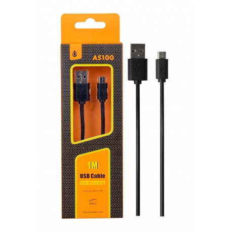 Cable de Datos Microusb 1M Negro