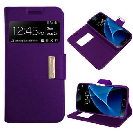 Flip Cover Samsung S7 Edge Morado